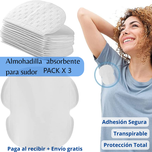 Almohadilla absorbente para sudor (PACK de 3)