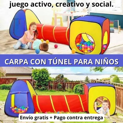 Carpa con Túnel para Niños