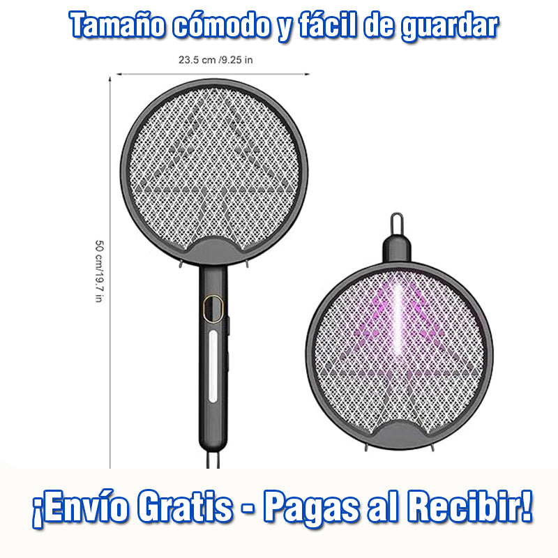 Raqueta Eléctrica Mata Mosquitos 🚫🦟