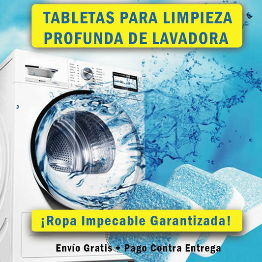 Tabletas para limpieza profunda de lavadoras (x12 unidades)