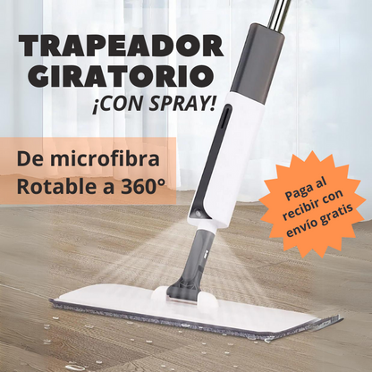 Trapeador giratorio con spray