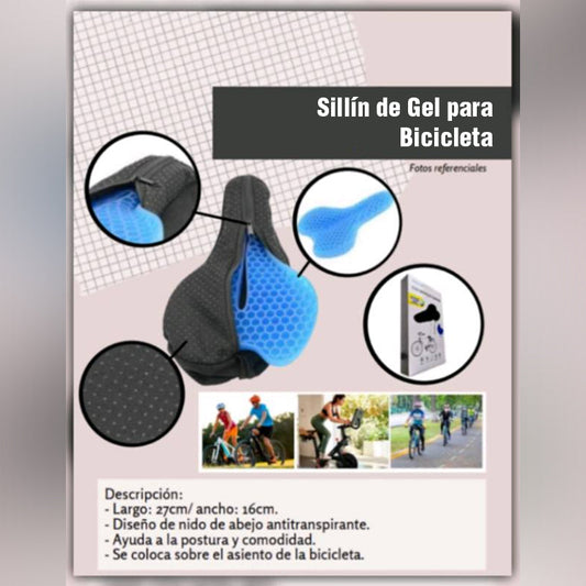 Sillín protector de gel para bicicleta